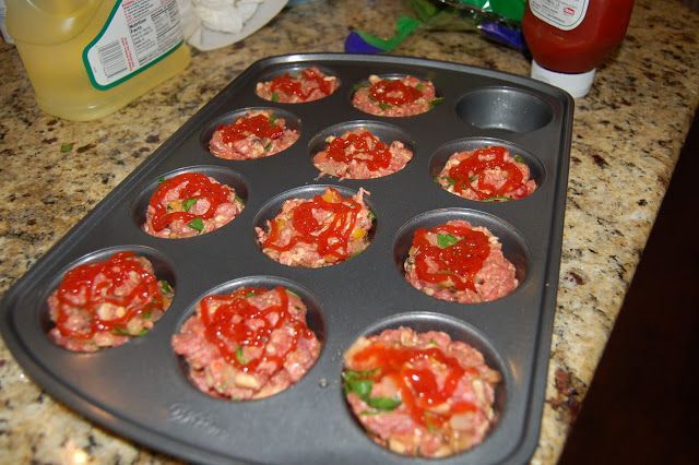 meatloaf muffins- used ground beef, green peppers, onions, club crackers, eggs, topped with ketchup and put in oven -   24 meatloaf recipes with crackers
 ideas