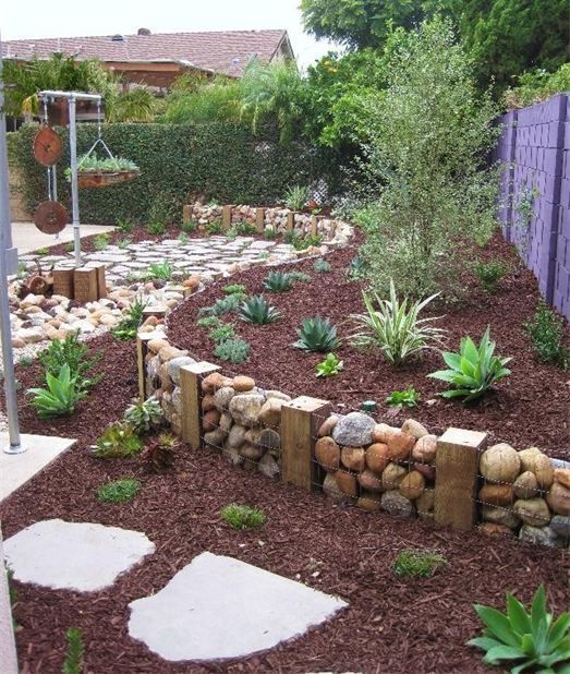 DIY Garden Ideas with Rocks -   24 rock garden fence
 ideas