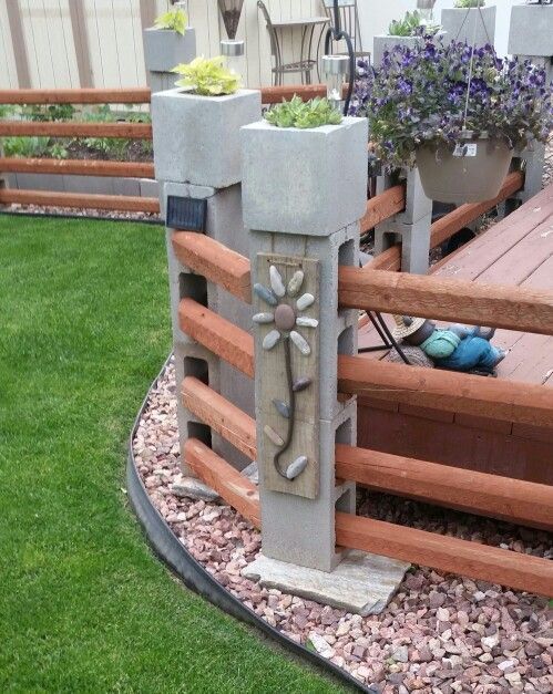 40 + Cool Ways to Use Cinder Blocks -   24 rock garden fence
 ideas