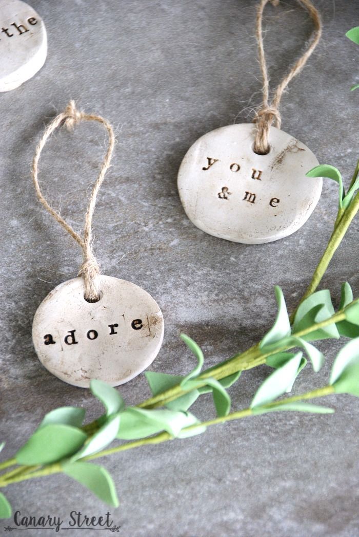 DIY Rustic Clay Tags -   24 salt clay crafts
 ideas