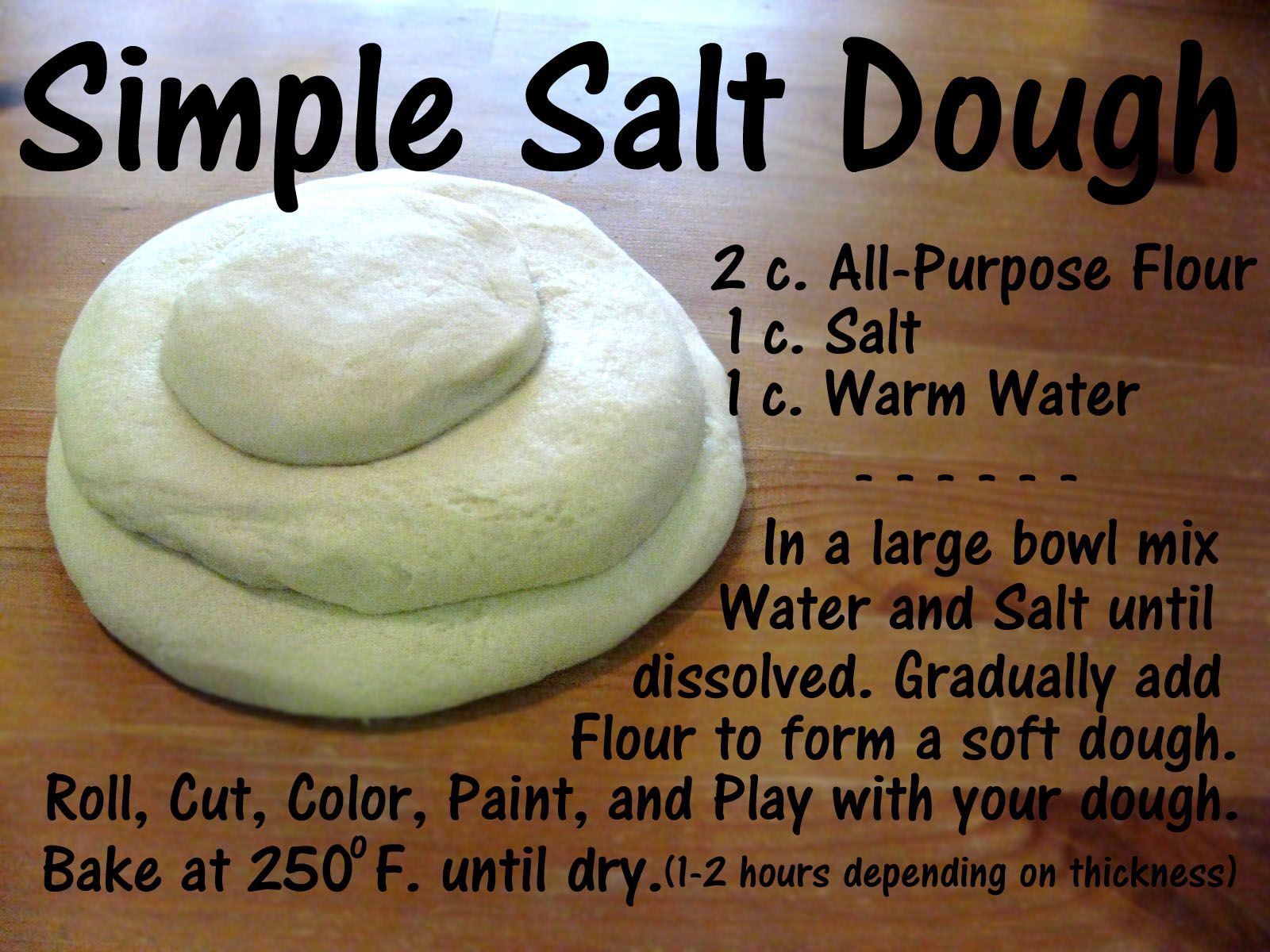 Simple Salt Dough -   24 salt clay crafts
 ideas