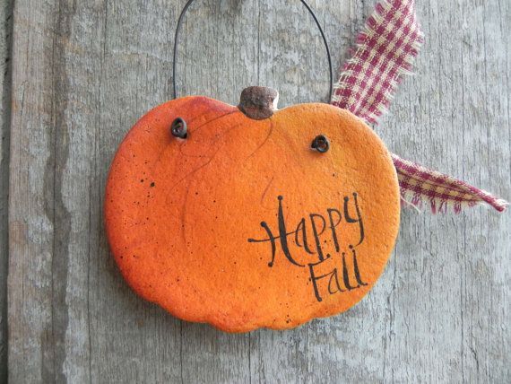 Pumpkin Salt Dough Ornament Autumn / Fall -   24 salt clay crafts
 ideas