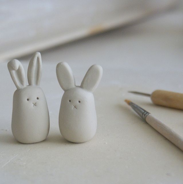 Bunny love -   24 salt clay crafts
 ideas