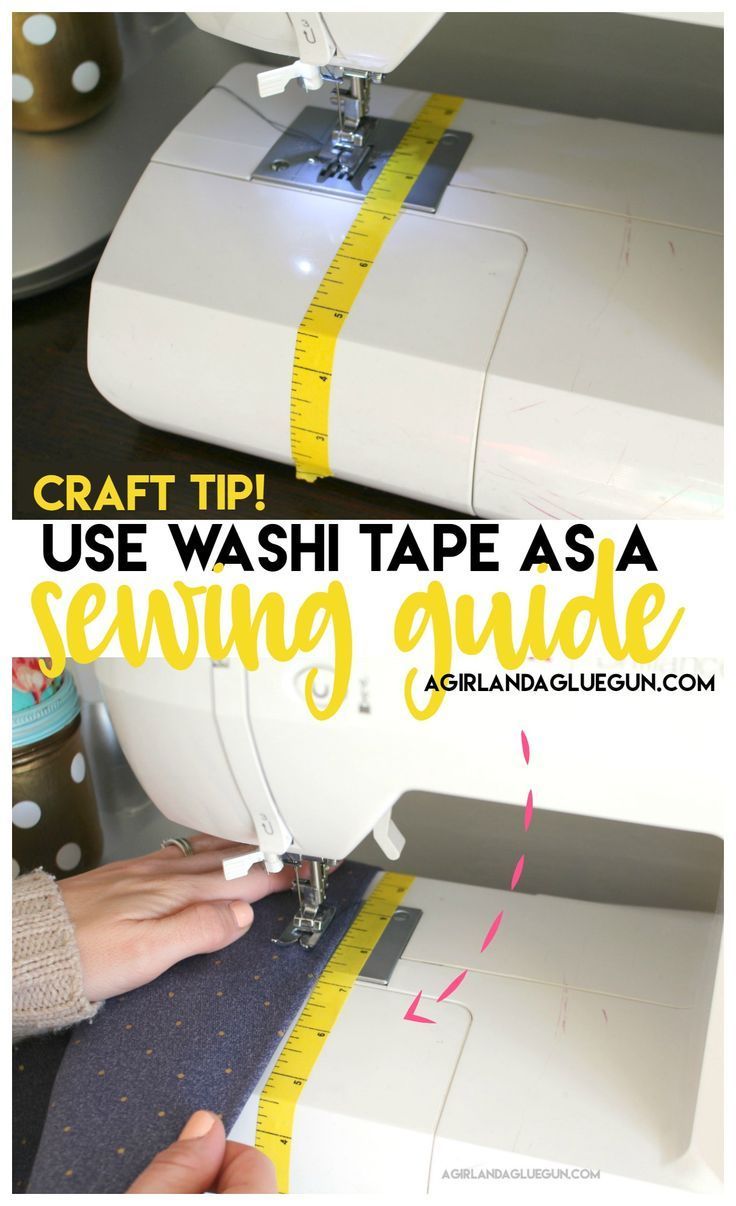 Washi tape as a sewing guide -   24 sewing crafts room
 ideas