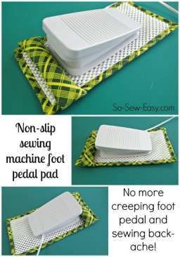 Sew a non-slip sewing machine foot pedal pad -   24 sewing crafts room
 ideas