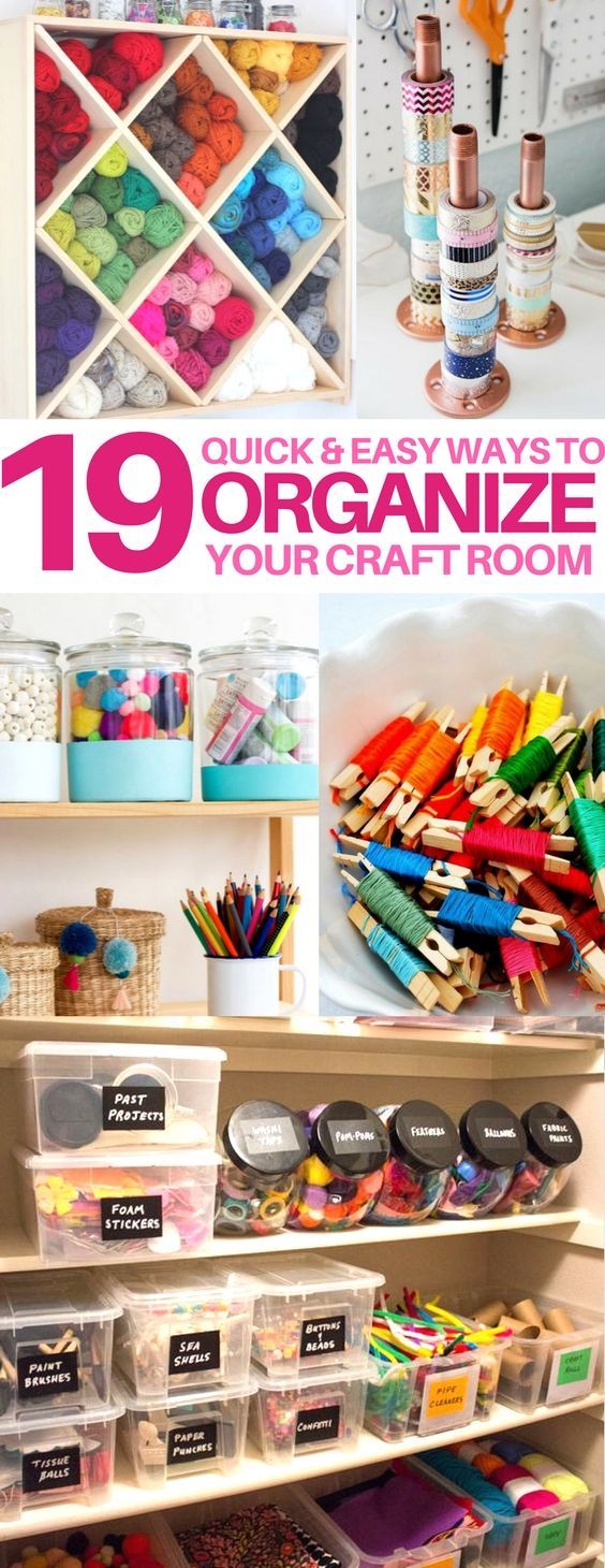 19 Craft Room Organization Hacks You Need to See -   24 sewing crafts room
 ideas