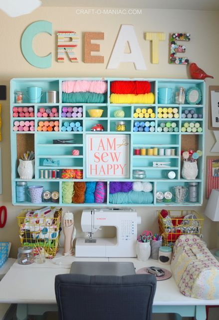 Full Craft Room Reveal -   24 sewing crafts room
 ideas