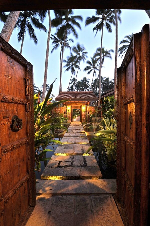 materials to give tropical garden feel- natural timber and textured stonework -   24 tropical garden texas
 ideas