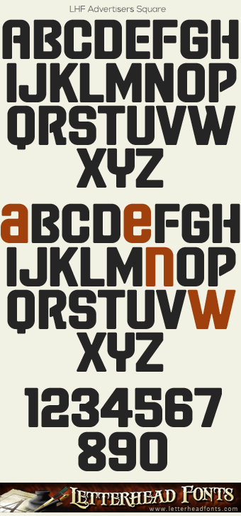 Letterhead Fonts / LHF Advertisers Square font / Bold Fonts -   25 bold tattoo fonts
 ideas