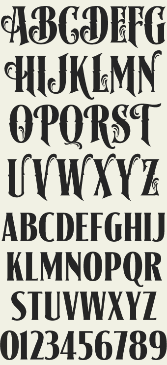 Letterhead Fonts / LHF Signmaker/ Antique Fonts -   25 bold tattoo fonts
 ideas