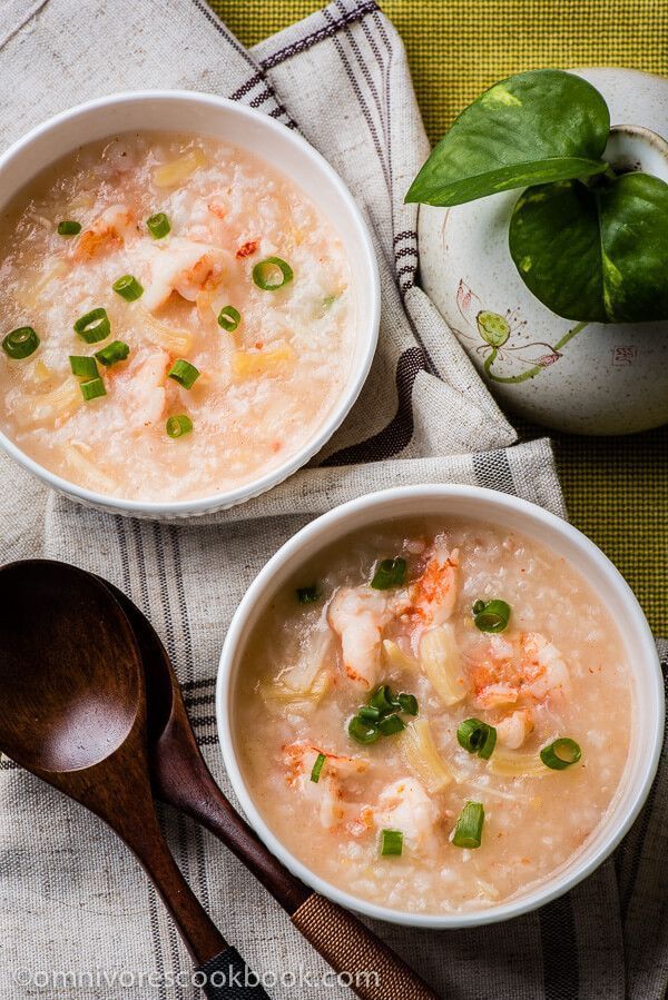 Seafood Congee | Seafood congee is the ultimate comfort food. The rice is cooked into a tender, silky and rich broth that is full of goodies. This recipe reveals the secret of using dried scallop to create a super flavorful broth, totally effortlessly. -   25 chinese recipes seafood
 ideas