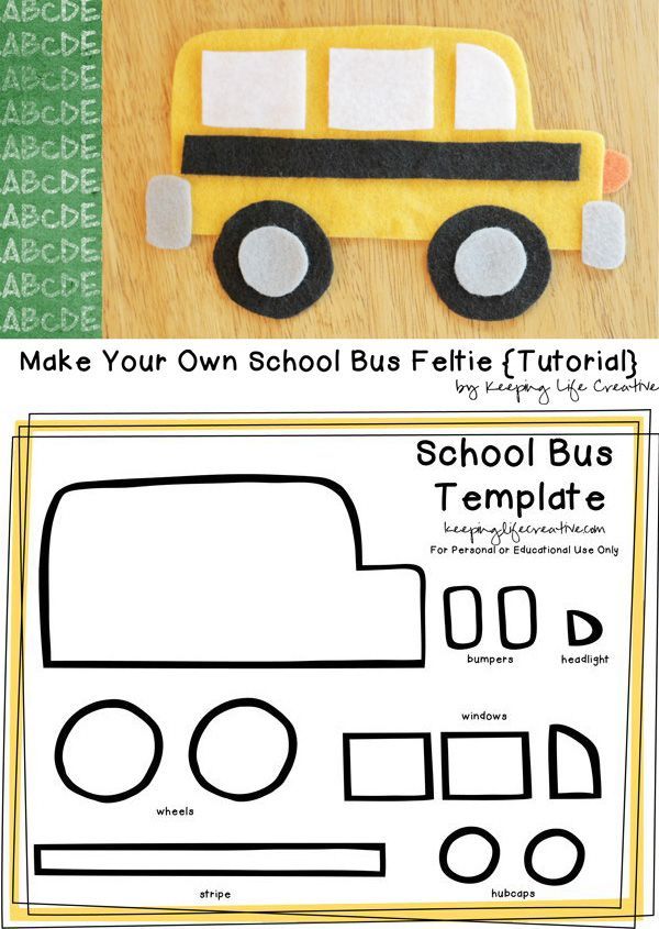 FREE Printable School Bus Craft Template -   25 diy school bus
 ideas