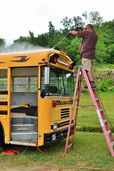 How to Make a School Bus a Home -   25 diy school bus
 ideas