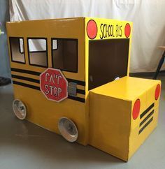 DIY homemade cardboard box school bus -   25 diy school bus
 ideas