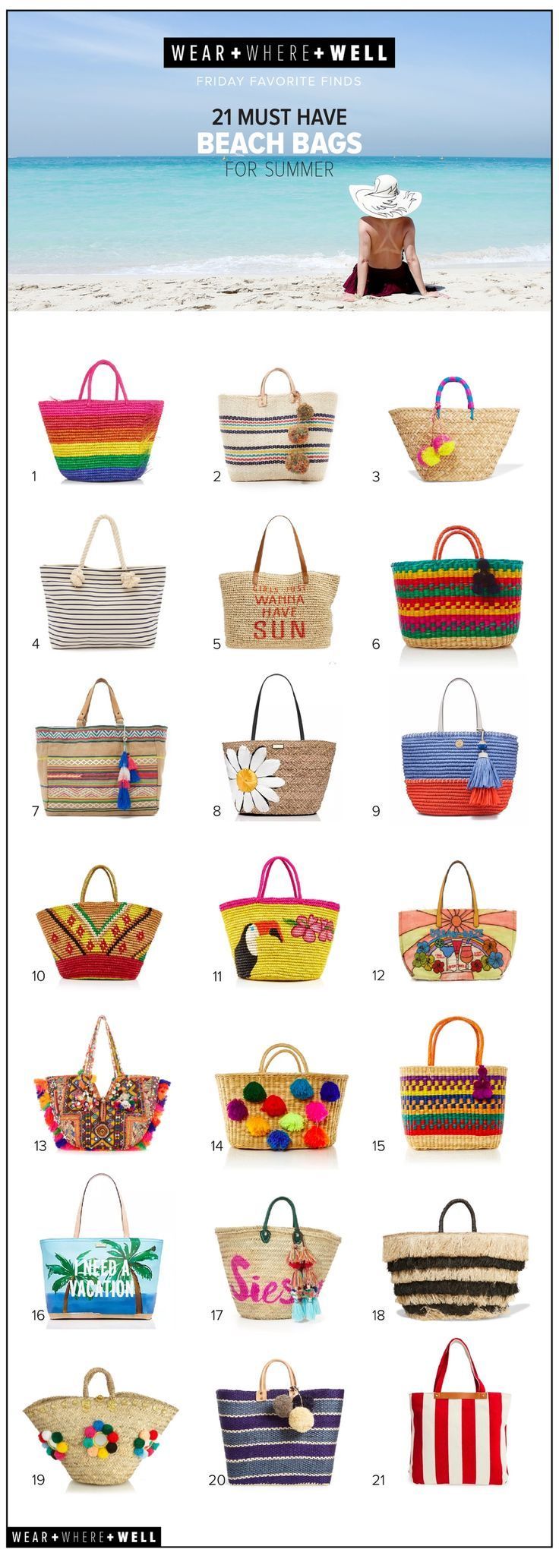 Wear + Where + Well : 21 best beach bags for summer -   25 diy summer bag
 ideas