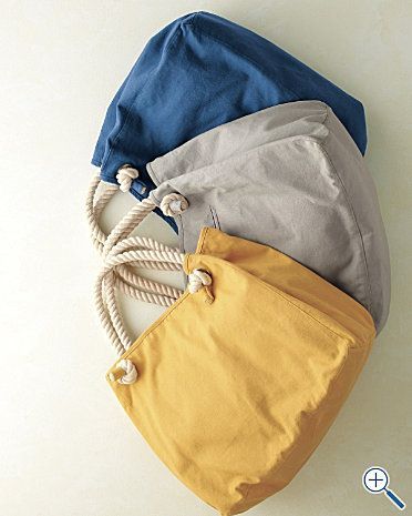 Could make a fabric bag and make rope handles. -   25 diy summer bag
 ideas