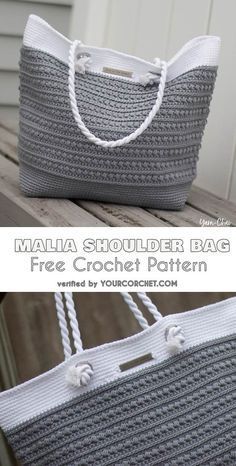Malia Shoulder Bag Free Crochet Pattern and Video Tutorial -   25 diy summer bag
 ideas