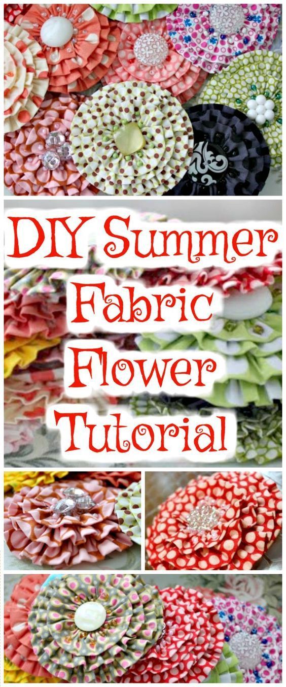 50 Easy Fabric Flowers Tutorial - Make Your Own Fabric Flowers -   25 fabric crafts clothes
 ideas