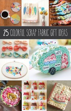 25 Colorful Scrap Fabric Gift Ideas - -   25 fabric crafts clothes
 ideas
