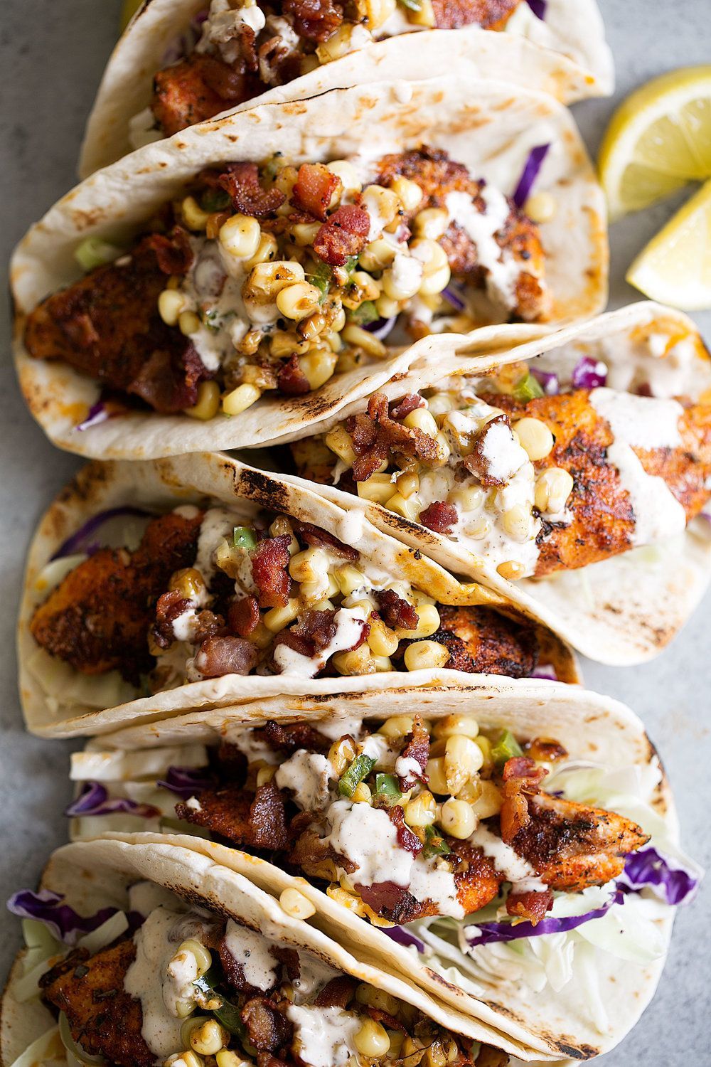 Southern Blackened Catfish Tacos with Fried Corn & Old Bay Aioli -   25 fish recipes catfish
 ideas