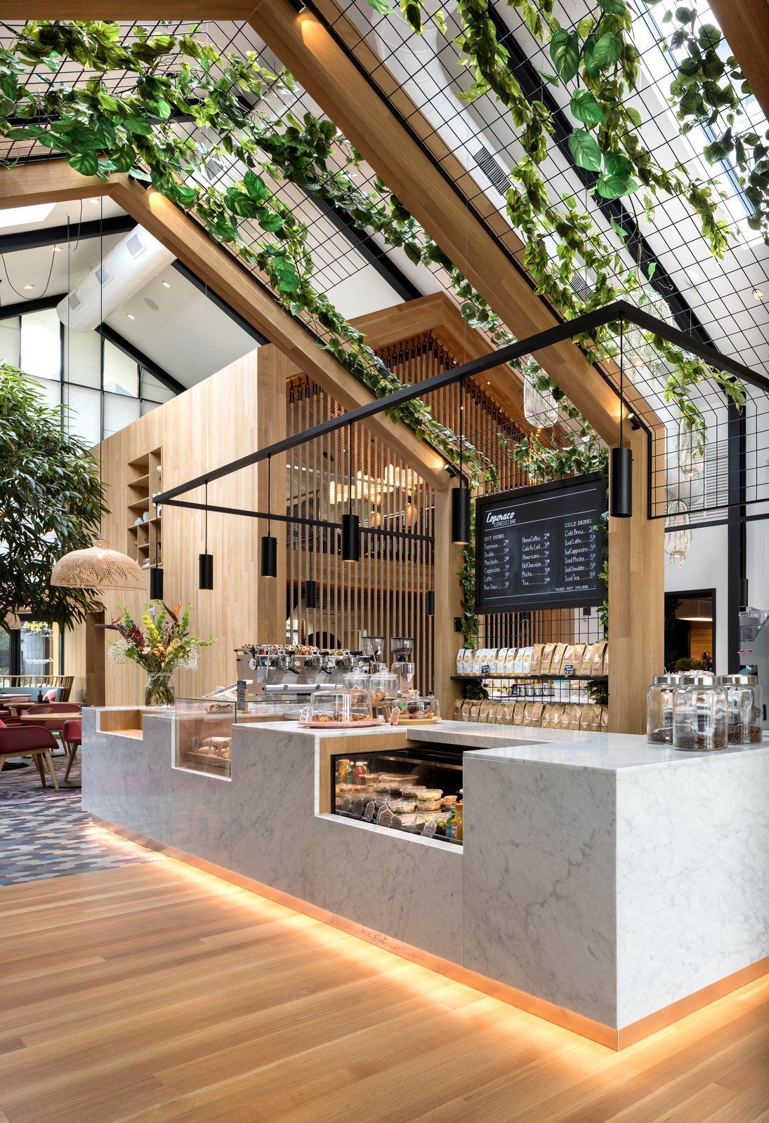 Boutique Coffee Roaster Coperaco's First Cafe Holds a Modern Tree House -   25 house decor interior design
 ideas