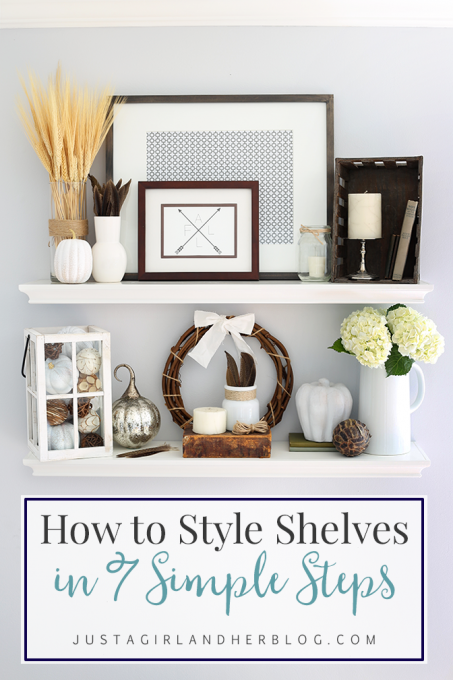 How to Style Shelves in 7 Simple Steps {and My Fall Shelf Decor -   25 tall shelf decor
 ideas