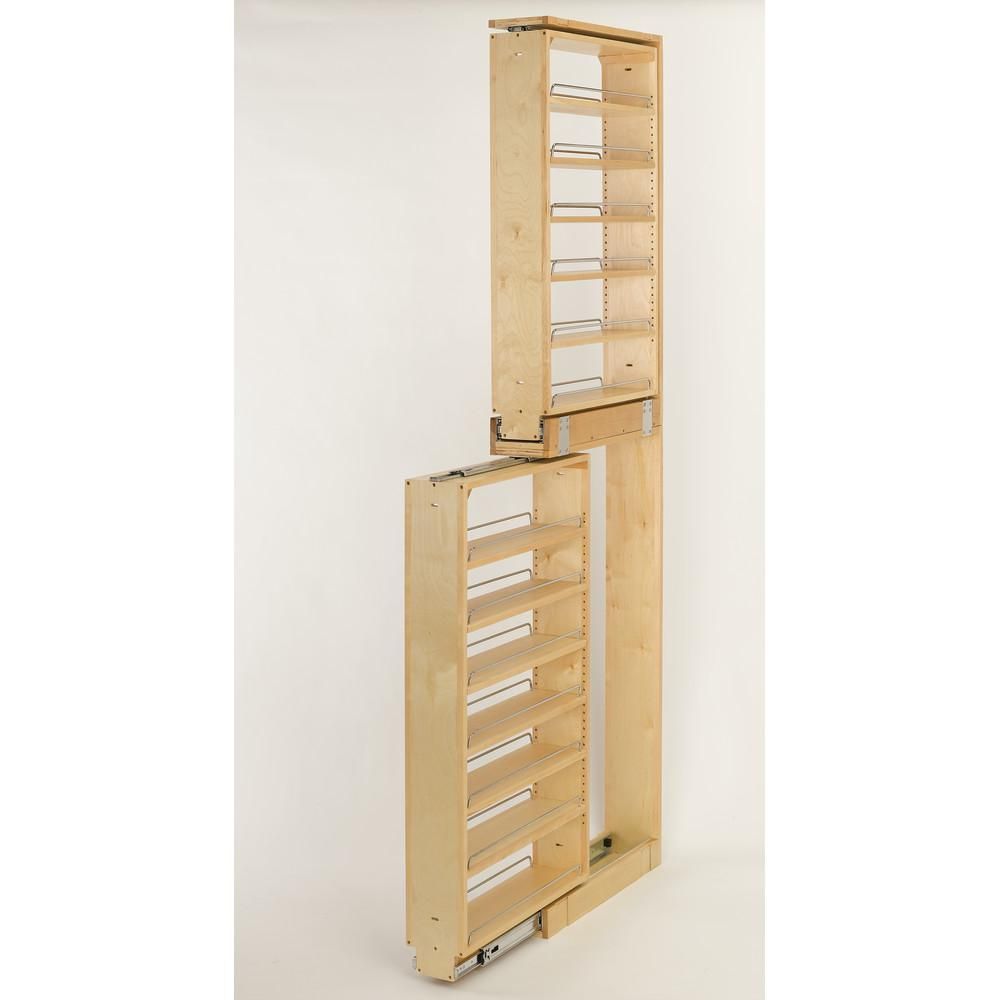 Rev-A-Shelf 6 in. Tall Filler Organizer Pullout, Light Brown Wood -   25 tall shelf decor
 ideas