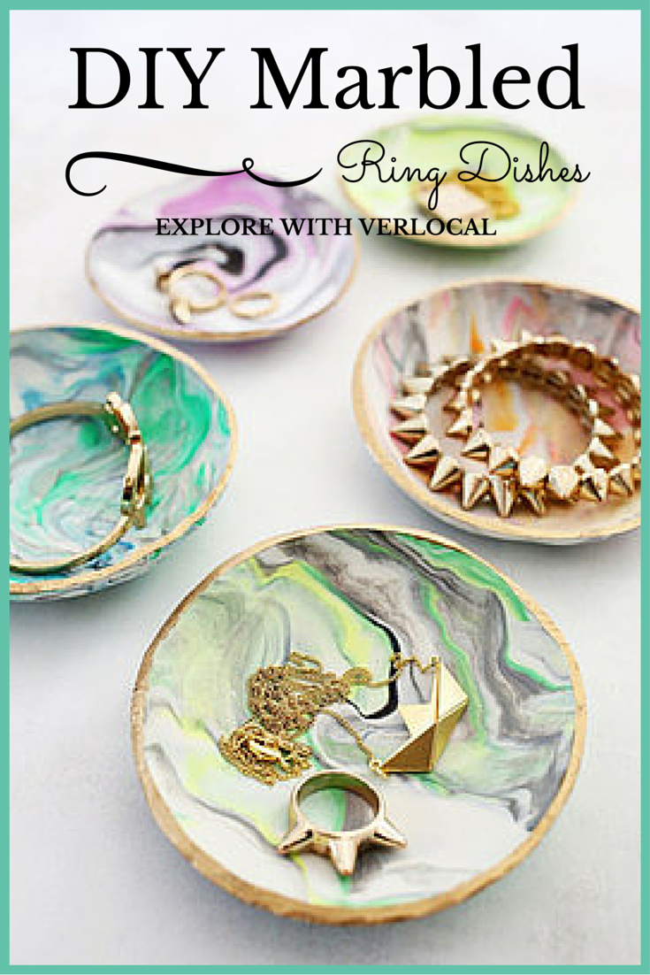 DIY Marbled Ring Dishes -   18 cool crafts stuff
 ideas