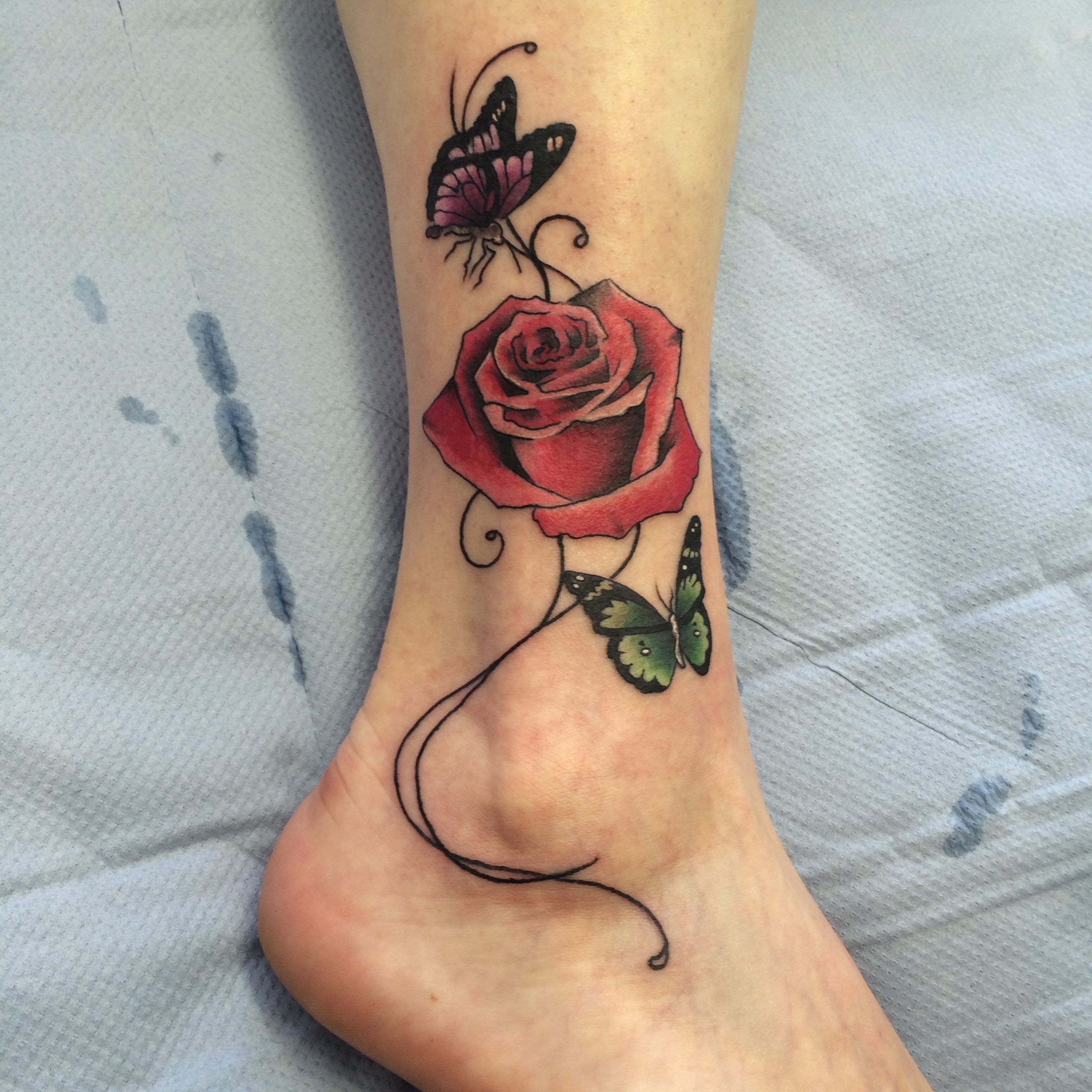 18 rose butterfly tattoo
 ideas