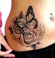 Image result for black rose and butterfly tattoo -   18 rose butterfly tattoo
 ideas