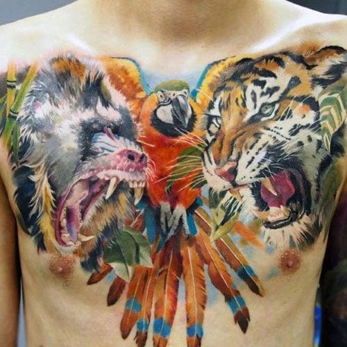 19 full chest tattoo
 ideas