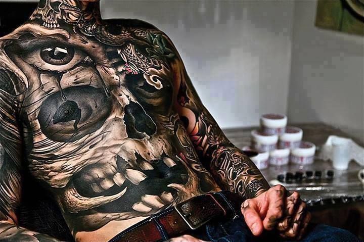 Best Chest Tattoos - Jaw-Dropping Ink Masterpieces -   19 full chest tattoo
 ideas