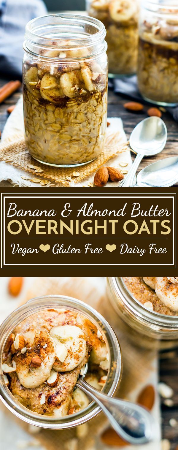 Almond Butter Overnight Oats -   19 gluten free oatmeal
 ideas