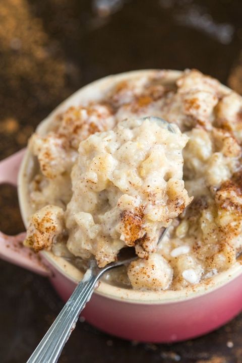 Sticky Cinnamon Roll Batter Oatmeal- Healthy yet this tasting EXACTLY like cinnamon roll batter!- Perfect hot or cold- Sugar free and protein packed option! {gluten free + vegan} -thebigmansworld.com -   19 gluten free oatmeal
 ideas