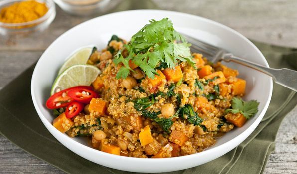 Chickpea, Quinoa and Sweet Potato Curry -   20 alkaline diet meals
 ideas