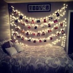 LED Photo Clip Battery Operated String Lights -   20 diy shelves for teens ideas