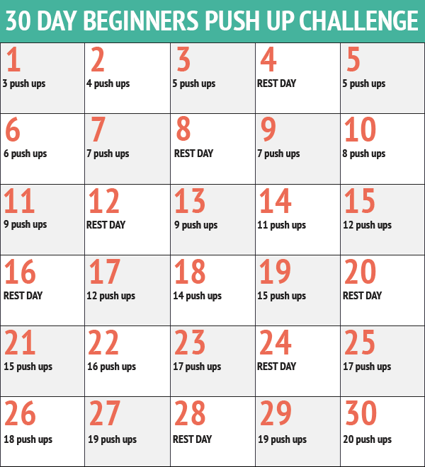 30-day push up challenge, -   20 fitness challenge push up
 ideas