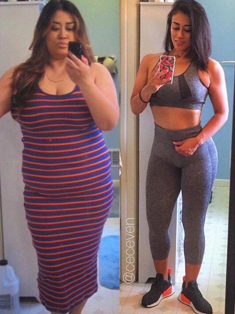 100-Pound Weight-Loss Transformation | Christine Carlos | POPSUGAR Fitness #weightlossquotes -   20 fitness mujer antes y despues
 ideas