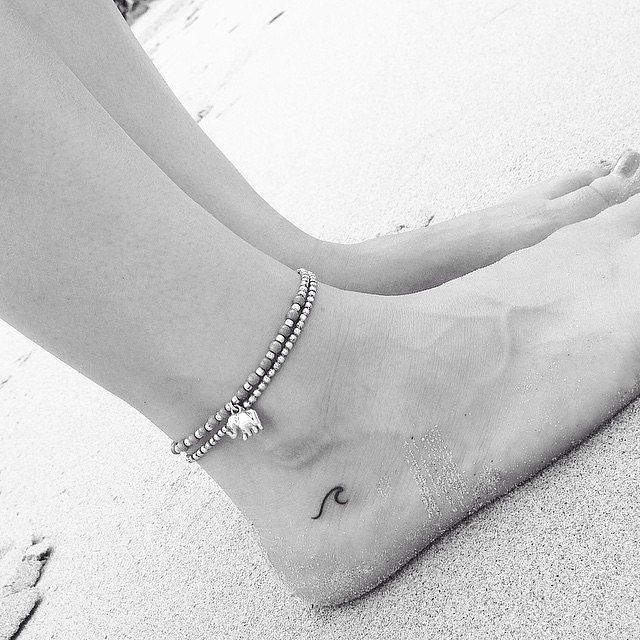 100 Real-Girl Tiny Tattoo Ideas For Your First Ink -   20 small tattoo wave
 ideas