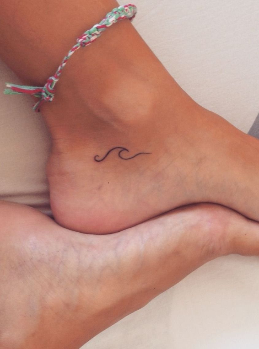 16 Minimalist Tattoos for Every Girl -   20 small tattoo wave
 ideas