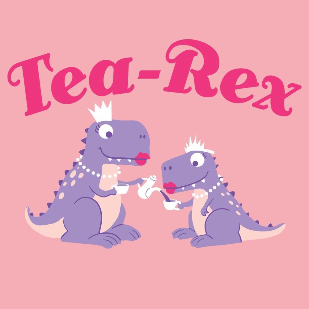 Girl's Tea-Rex T-Shirt - S & M - Dinosaur Tea Party - Glitter -   21 dinosaur crafts t-rex ideas