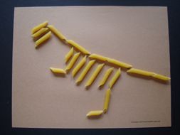 This Dinosaur Bones craft is easy to make with our printable T-Rex dinosaur skeleton! The kids can pretend that they are on an archeological dig, a great craft for preschoolers on up! -   21 dinosaur crafts t-rex ideas