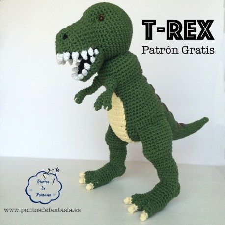 Patr?n Gratis Amigurumi T-Rex -   21 dinosaur crafts t-rex ideas