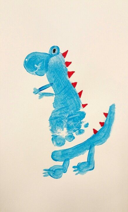 Footprint T Rex for dinosaur week! Art or craft great for toddlers in preschool -   21 dinosaur crafts t-rex ideas