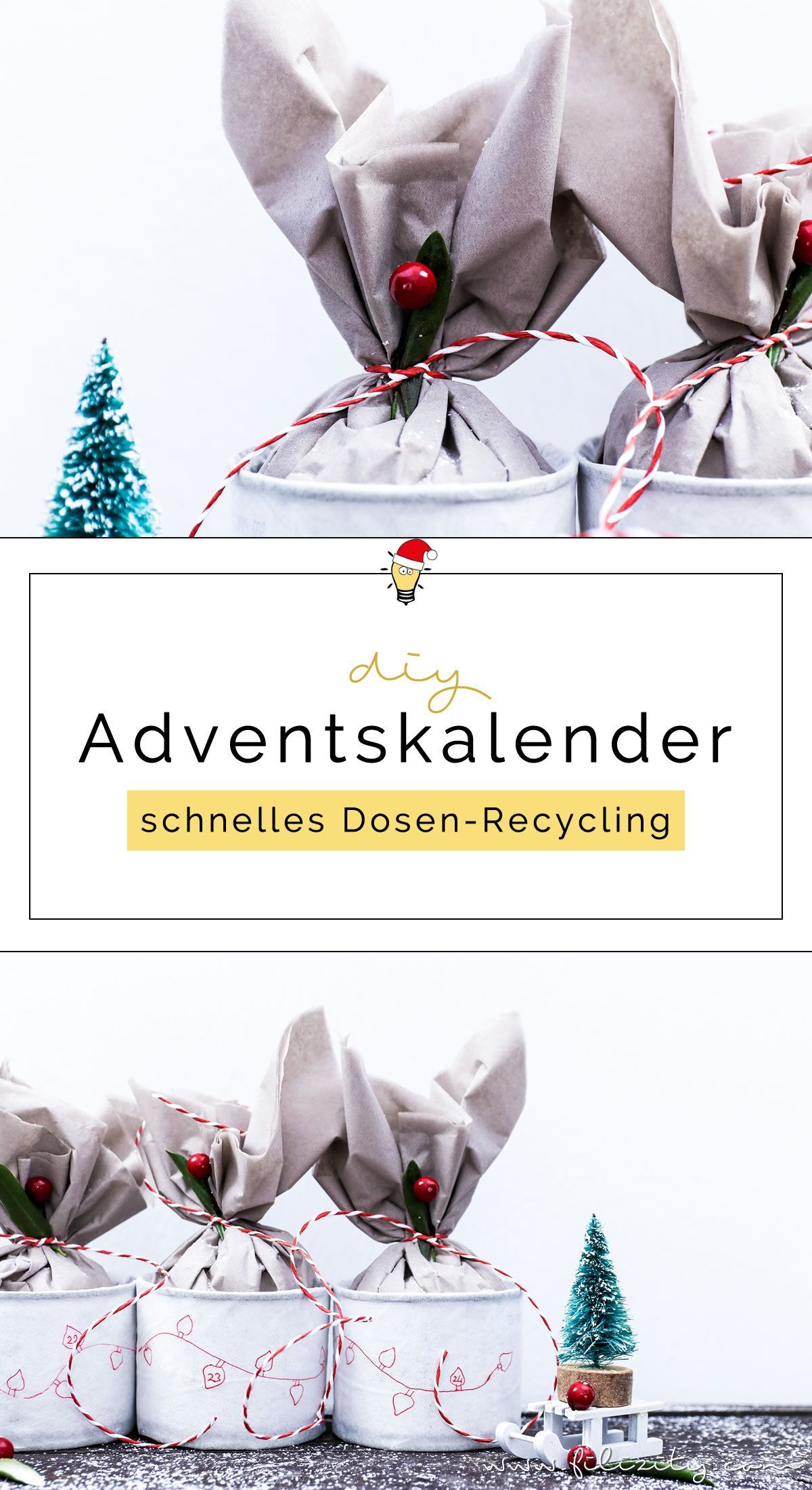 Enth?lt Werbung // Recycling: Adventskalender basteln aus alten Dosen -   21 diy basteln recycle
 ideas