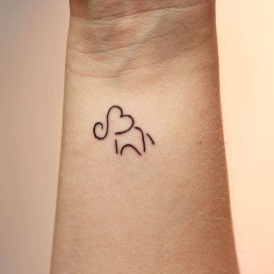 21 elephant tattoo heart
 ideas