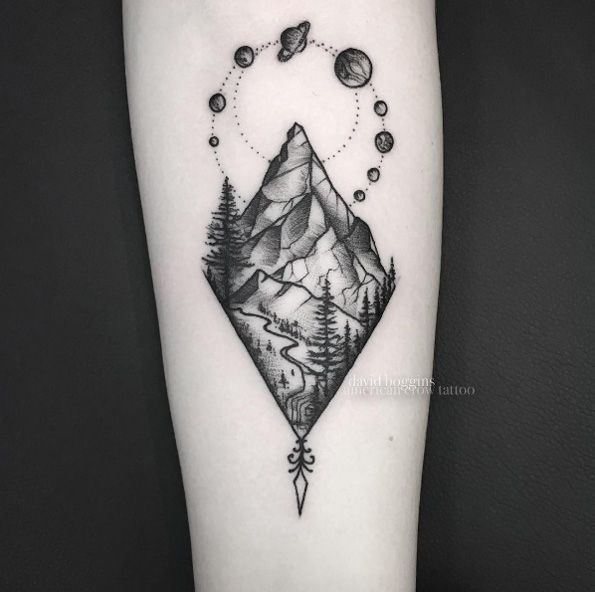 The Ultimate Guide To Mountain Tattoos (70 Photos -   21 mountain tattoo side
 ideas