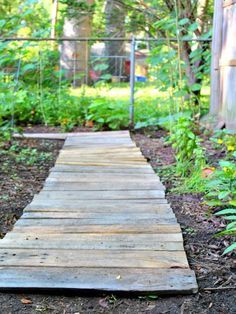 10 Creative DIY Wood Projects For Patios -   21 pallet garden walkway
 ideas
