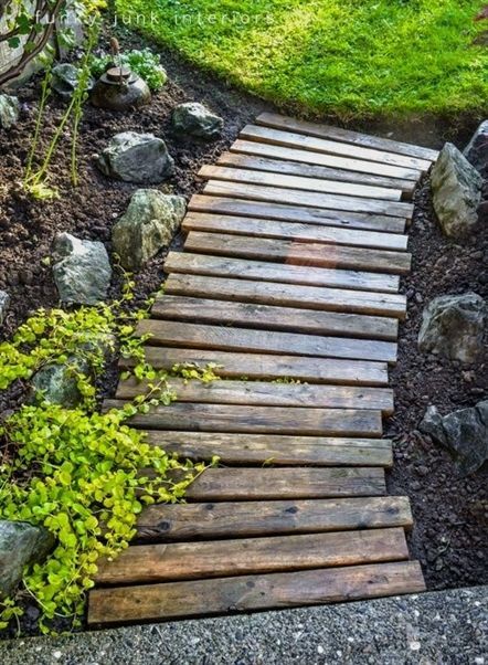 80 Unique Pallet Projects You Can Build for Less than $50 -   21 pallet garden walkway
 ideas