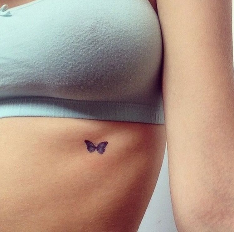 Tiny butterfly rib tattoo -   21 tiny tattoo placement
 ideas